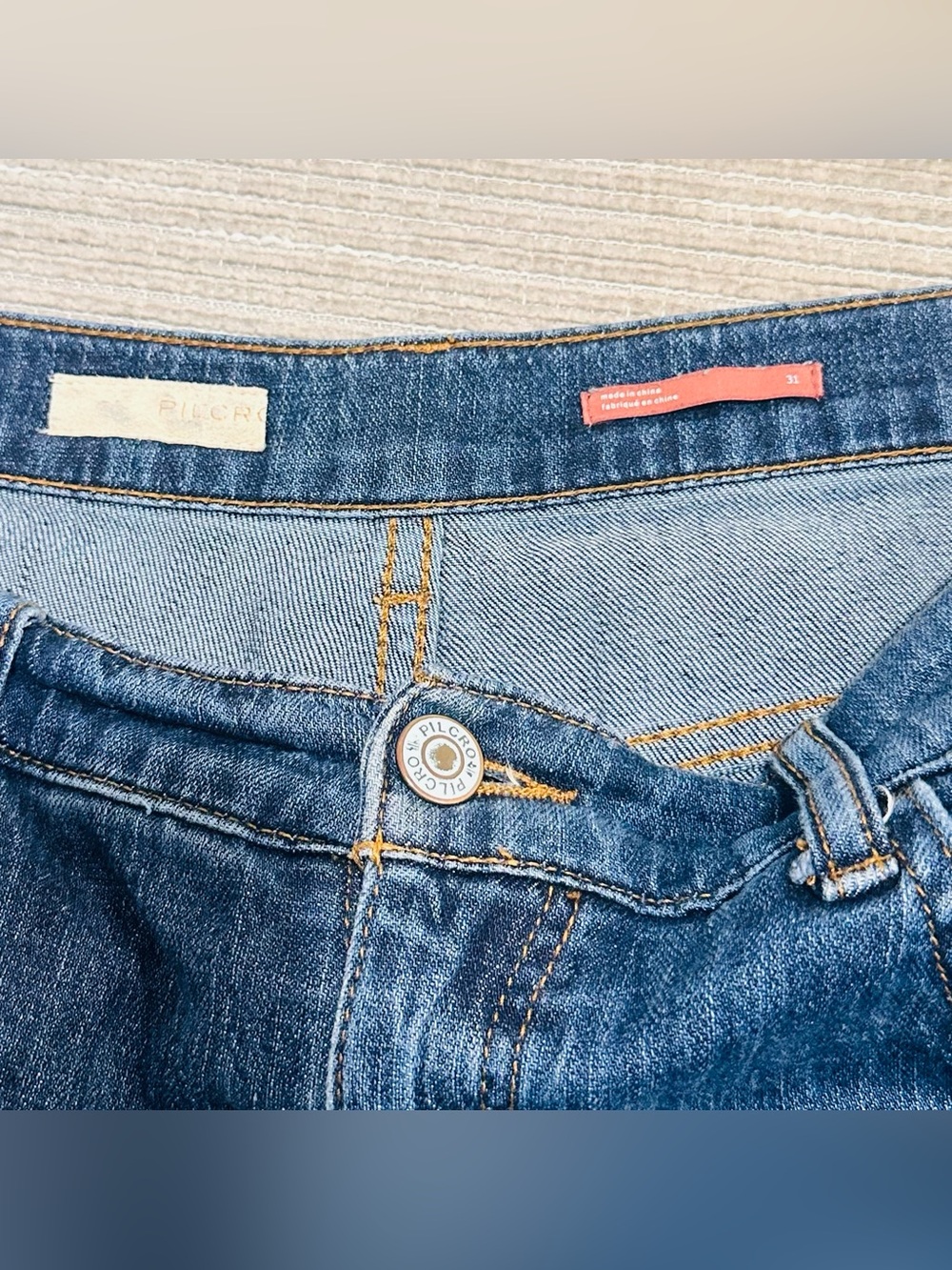 Anthropologie Pilcro Wide Leg Jeans Size 31 Blue Denim Women's - Picture 3 of 9